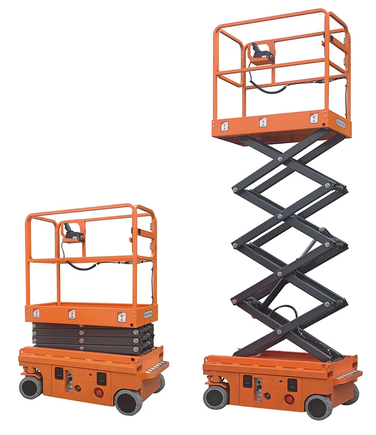 رافعة مقصية كهربائية صغيرة بنظام هيدروليكي